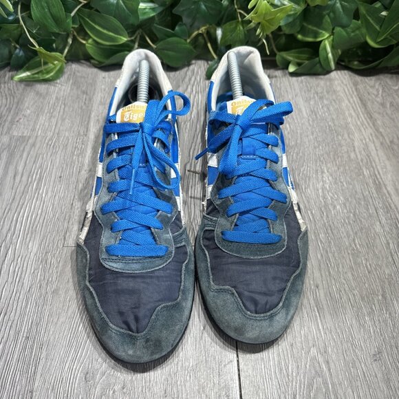 Asics Onitsuka Tiger D109L White Blue Suede Athletic Sneakers Men Size 9